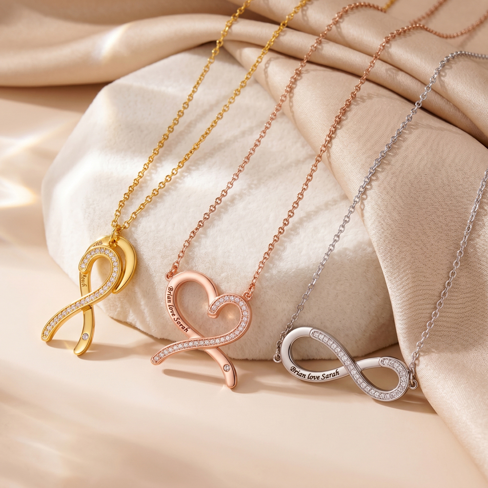 Rotatable Infinite Heart Necklace