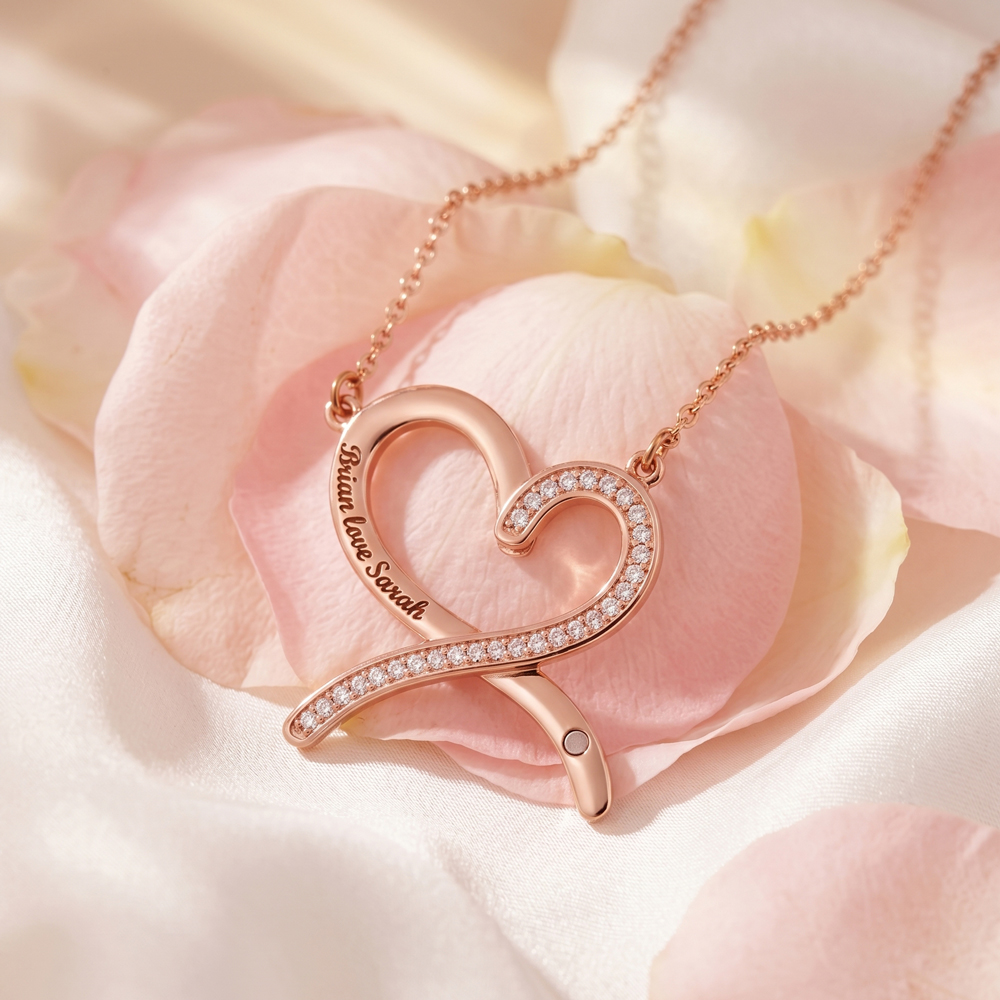 Rotatable Infinite Heart Necklace