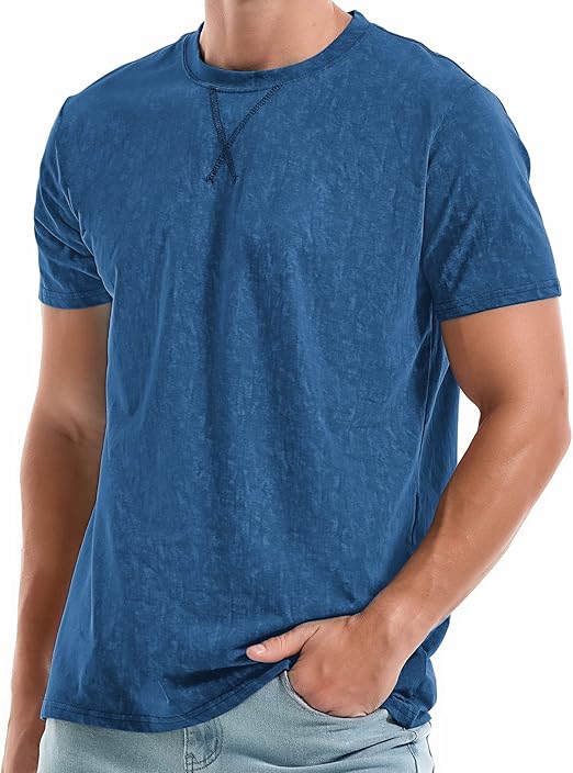 KLIEGOU Men's T-Shirts - Premium Cotton Crew Neck Tees S
