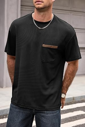 EGOU Men's T-Shirts - Premium Cotton Crew Neck Tees S