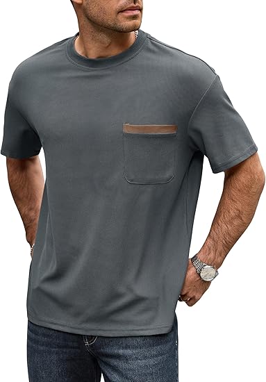 IEGOU Men's T-Shirts - Premium Cotton Crew Neck Tees S