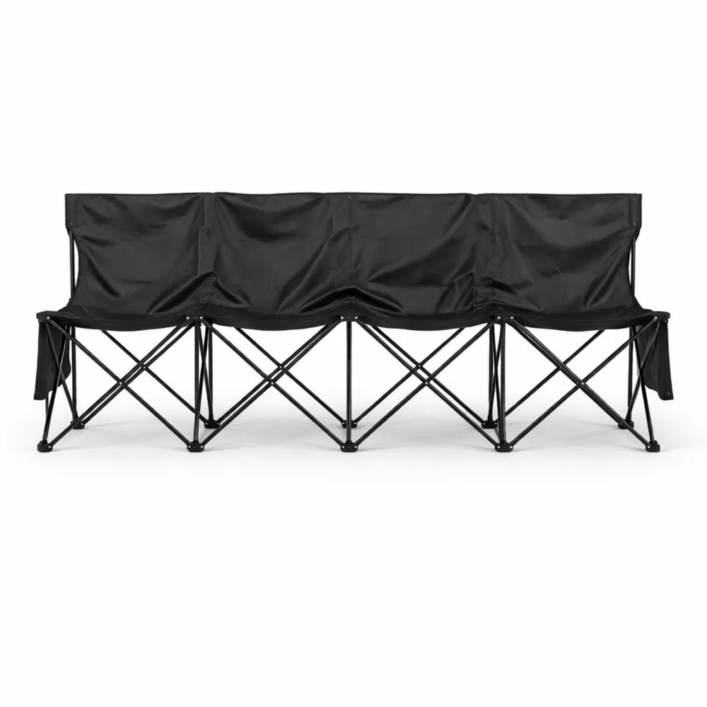 Banc de Camping Léger à 4 Places avec Rangement et Transport Facile