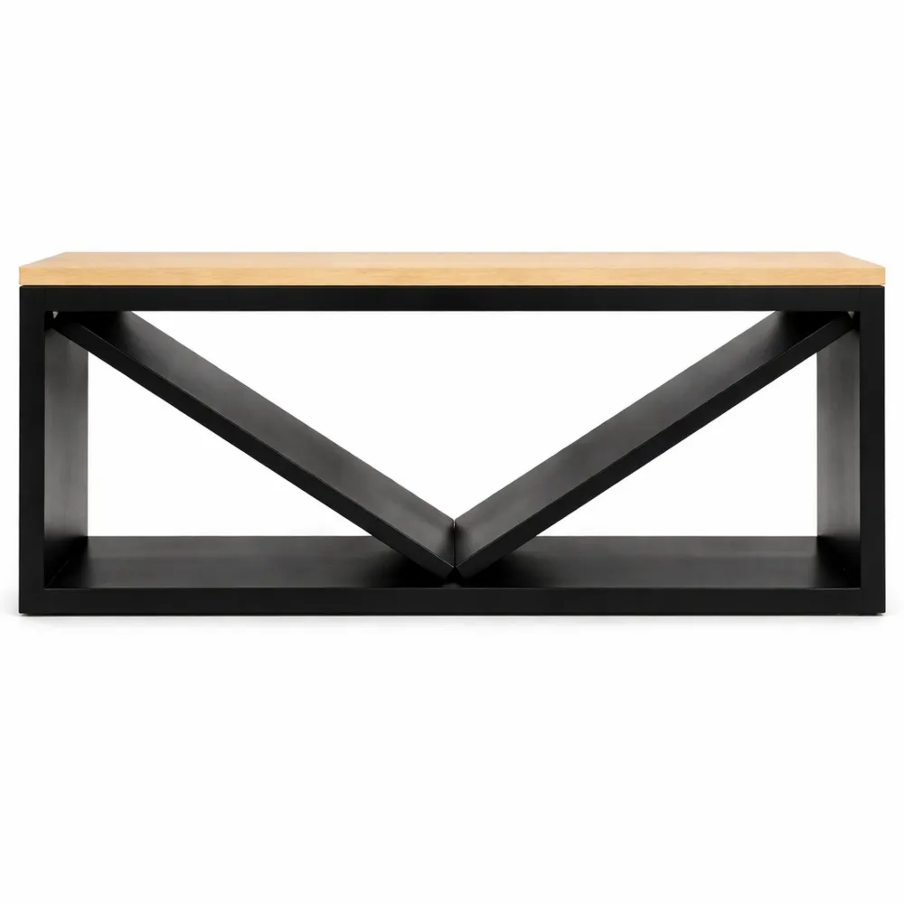 Support de Bois de Chauffage Rectangulaire en Bambou Noir