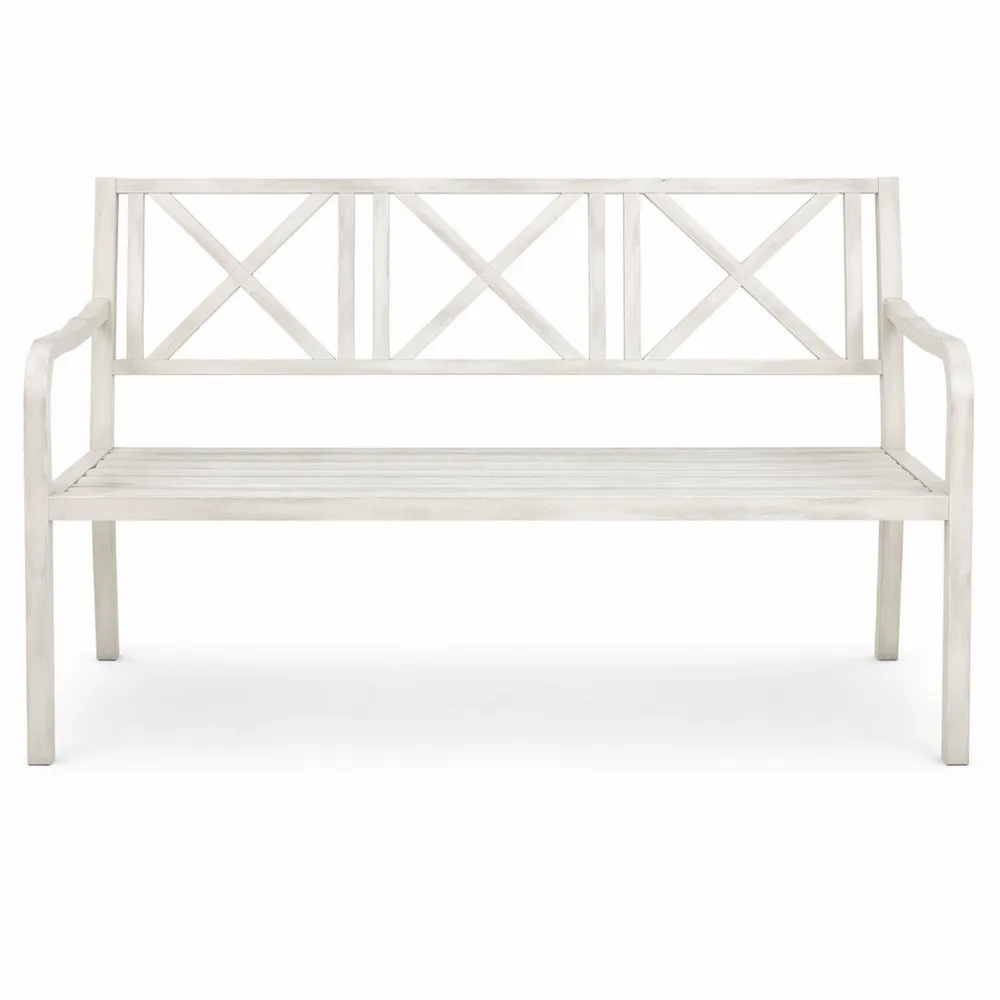 Banc de jardin 2 places pour terrasse ou balcon en acier