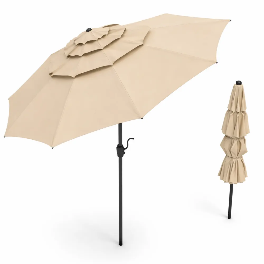 Grand Parasol Inclinable 3M pour Terrasse et Jardin