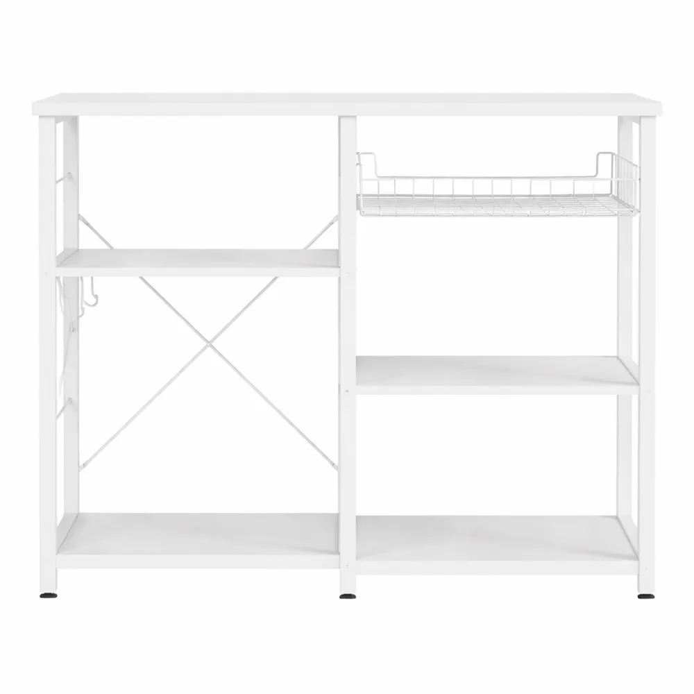 Desserte de Cuisine avec Étagères Multi-Usage, 3+3 Tablettes