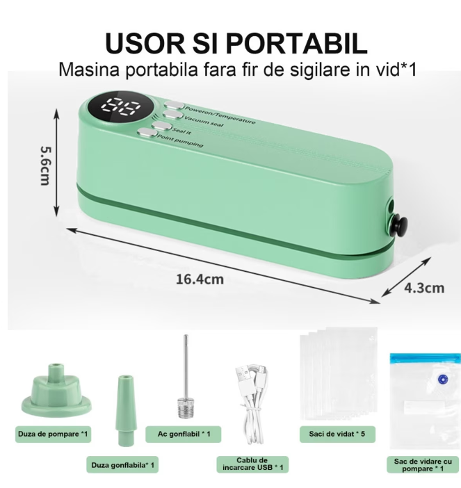 Aparat de vidat portabil