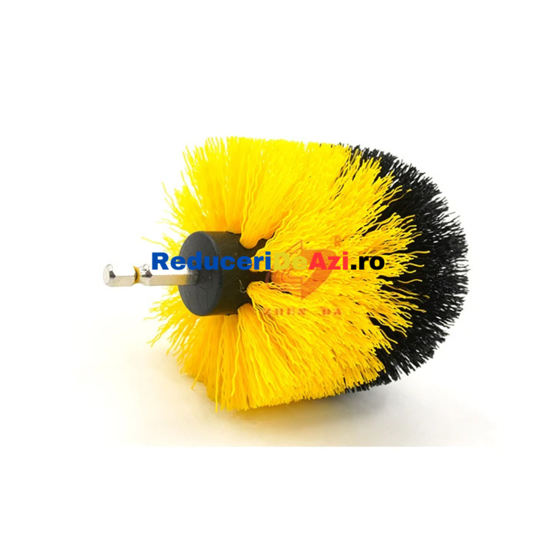 Set 3 perii de curatare cu adaptor pentru bormasina sau autofiletanta