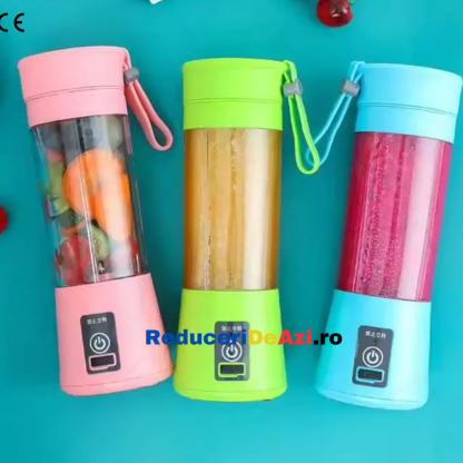 Blender portabil, cu baterie proprie, pentru fructe si legume