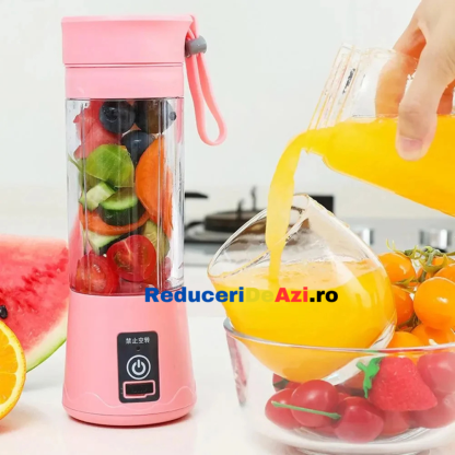 Blender portabil, cu baterie proprie, pentru fructe si legume