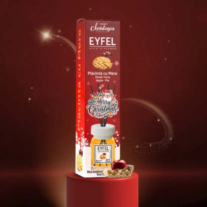Set 6x bucati Odorizant de camera Eyfel Christmas, Mango, Angel, Orange, Mint & Pine, Apple Pie, Cinnamon & Clove