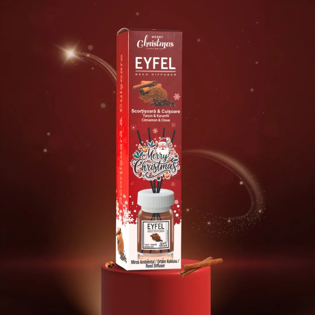 Set 6x bucati Odorizant de camera Eyfel Christmas, Mango, Angel, Orange, Mint & Pine, Apple Pie, Cinnamon & Clove