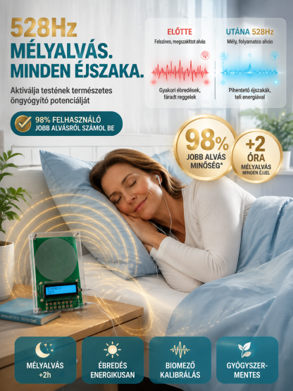 🔥Ultra-Precíz Bio-Frekvencia Generátor | Alvásjavító & Relaxációs Készülék (50% Akció)