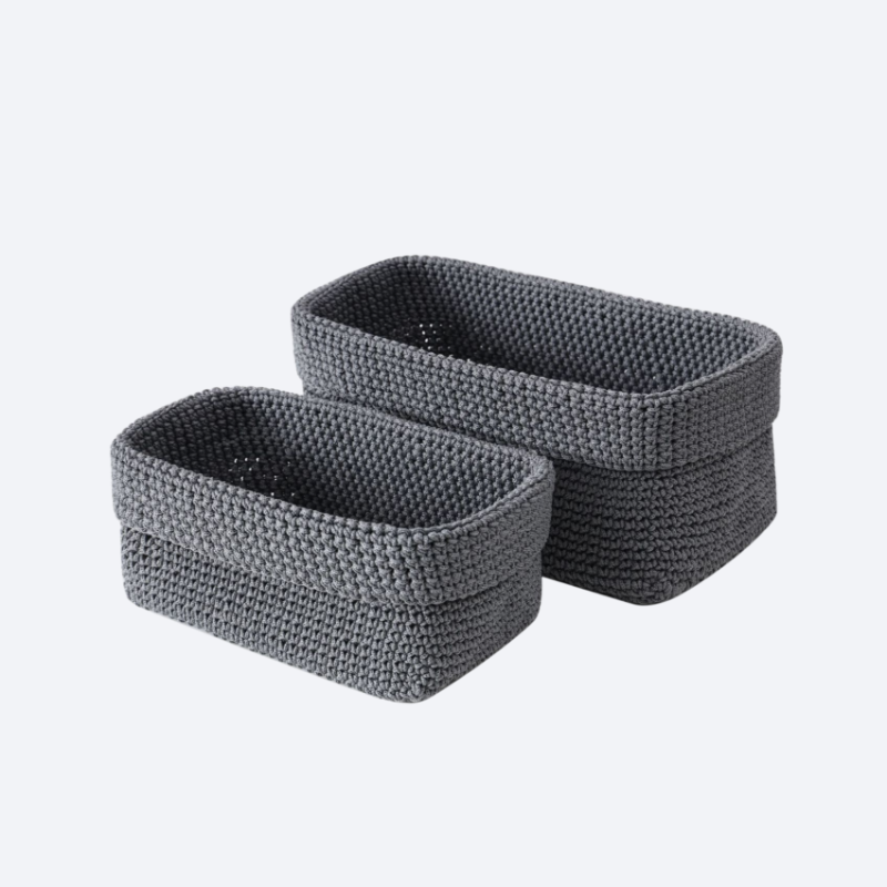 Kézzel szőtt textil fali tároló kosár