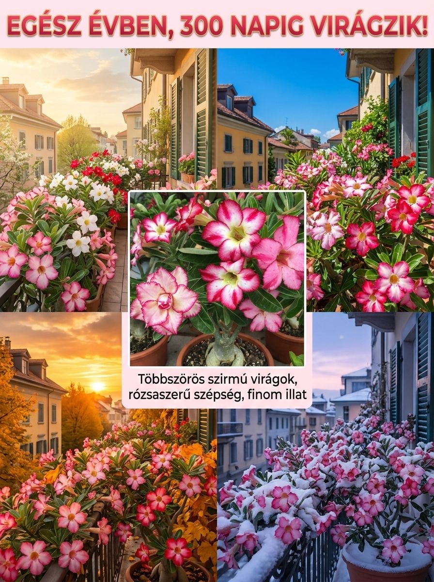 [70% Kedvezmény] Sivatagi Rózsa Hagyma | 90 Napig Öntözés Nélkül Virágzó Egzotikus Növény