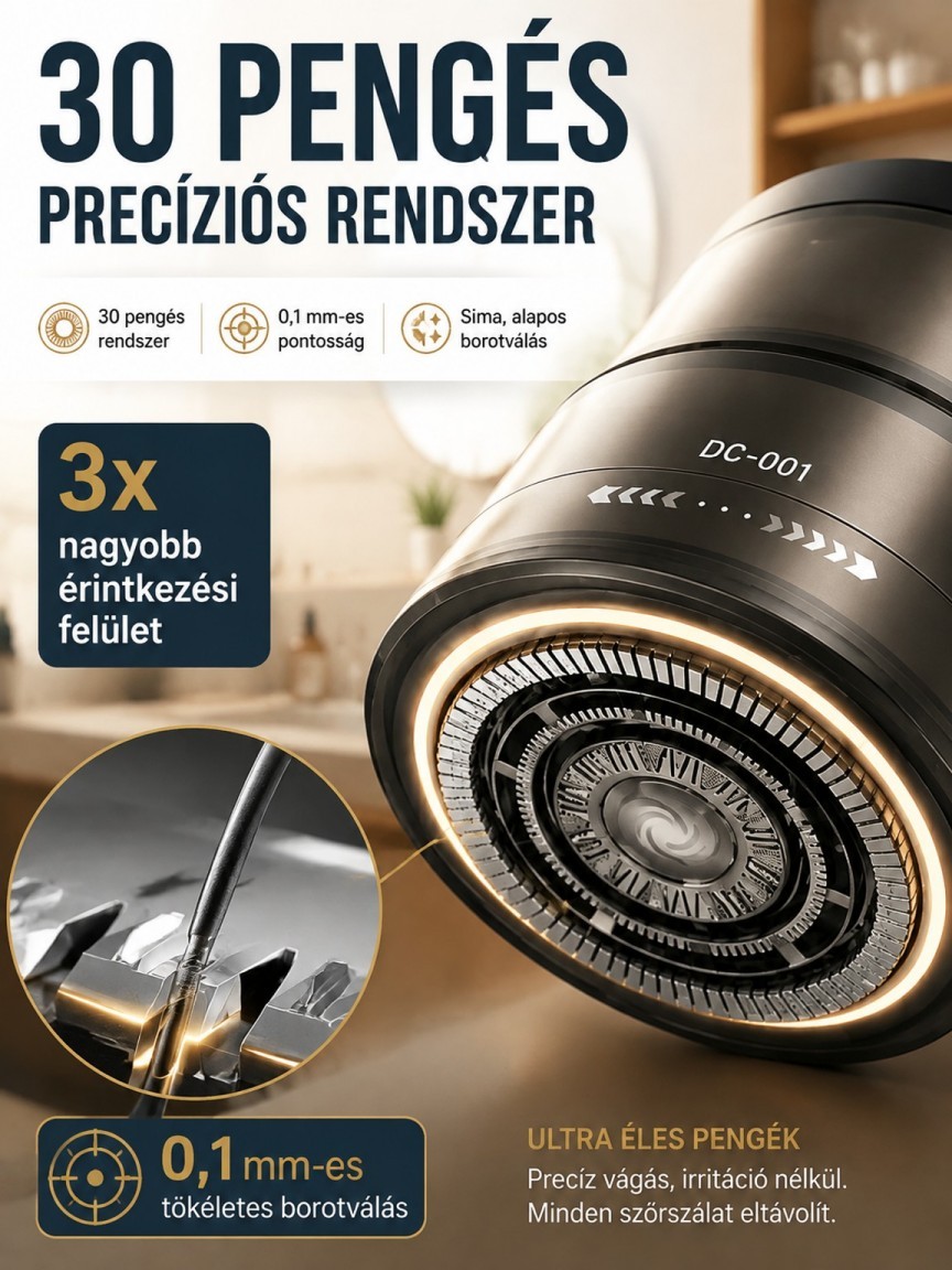80% Akció🔥Intelligens 2-az-1-ben Férfi Borotva és Hajvágó – Vízálló, Zéró Bőrirritáció