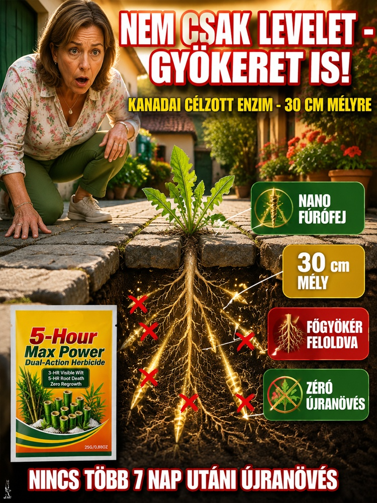 👍Mélyreható Kerti Gazirtó - 0% Újranövés, 100% Családi Biztonság