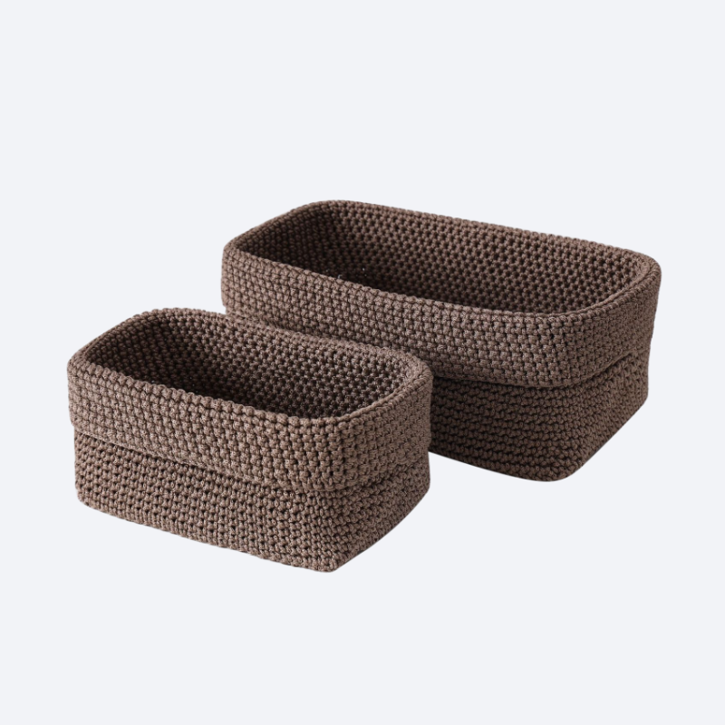 Kézzel szőtt textil fali tároló kosár
