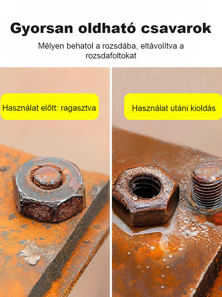 Ipari Gyors Rozsdaoldó Spray | Mélytisztítás & Felújítás | 50% Akció + Ingyenes Szállítás