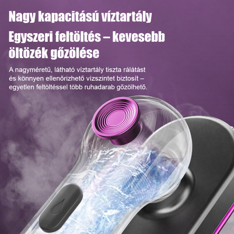 Hordozható Kézi Vasaló Extra Nagy Víztartállyal | 50% Kedvezmény