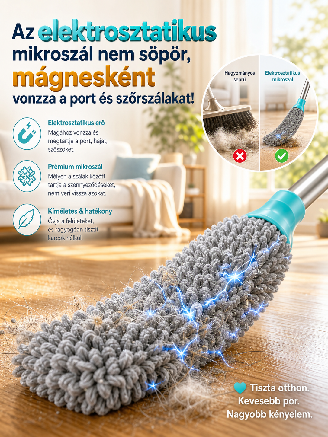 👍Varázslatos Teleszkópos Rés-Tisztító | Hajlítható Mikroszálas Por-Mágnes (50% Akció)