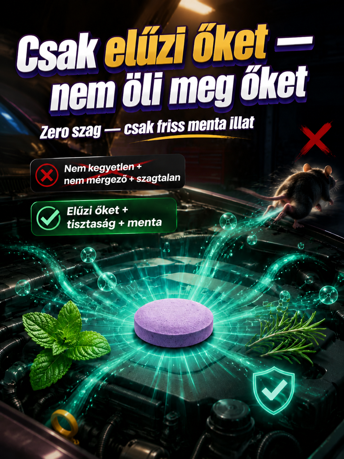 👍[50% AKCIÓ] 100% Növényi Rágcsálóűző – Biztonságos Védelem Gyerekek és Háziállatok Mellett