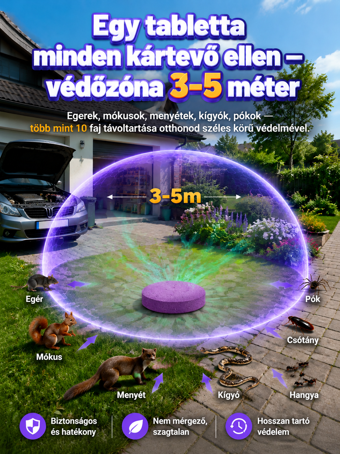 👍[50% AKCIÓ] 100% Növényi Rágcsálóűző – Biztonságos Védelem Gyerekek és Háziállatok Mellett