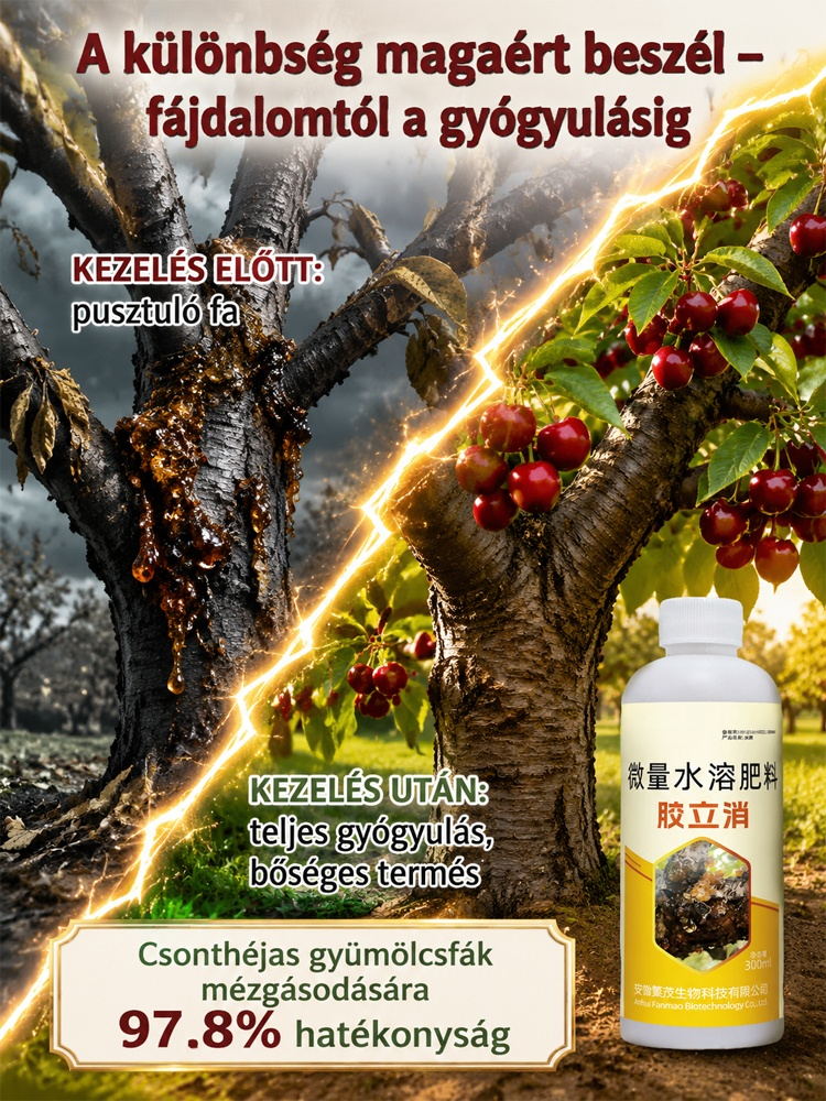 【Egy üveg megmentés】Profi Gyümölcsfa Ápoló Gél - Mézgásodás és Elhalt Kéreg Ellen (300ml)