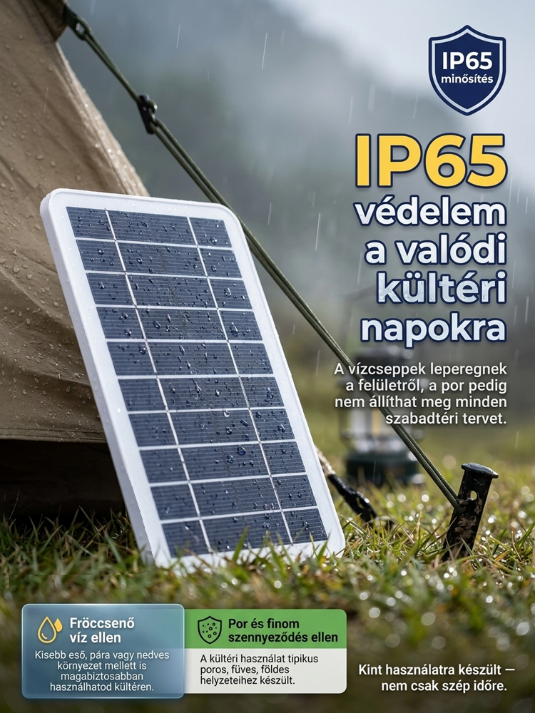 Hordozható, multifunkcionális napelemes töltőpanel