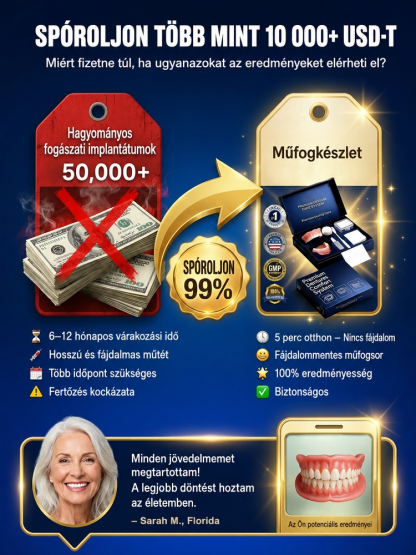 3D Bionikus Kozmetikai Fogsor - Tökéletes Mosoly és Stabil Rágás (50% OFF + Utánvét)