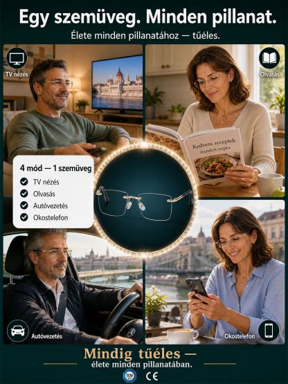 💥Intelligens gyémánt keret nélküli kékfény-szűrős szemüveg (1+1 Ingyen / Utánvét / Díjmentes próba)