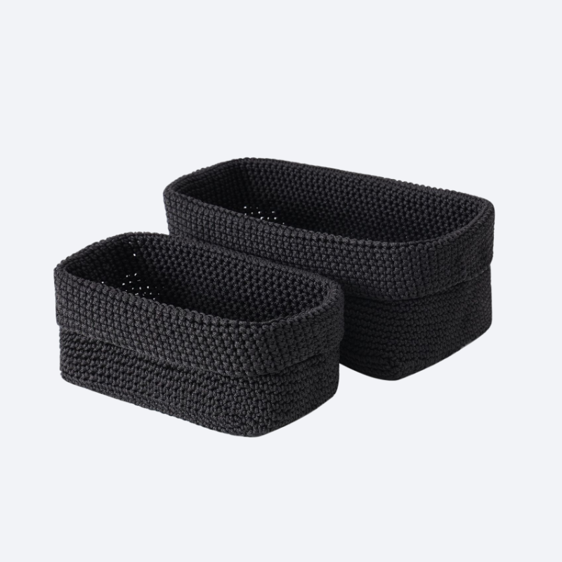 Kézzel szőtt textil fali tároló kosár