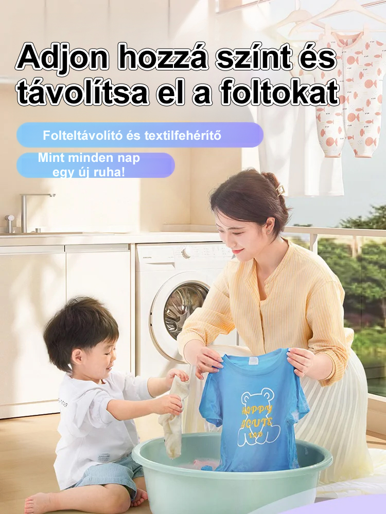 Erős Folteltávolító és Fehérítő Mosószer (500ml) – Bababarát Formula Makacs Foltok Ellen