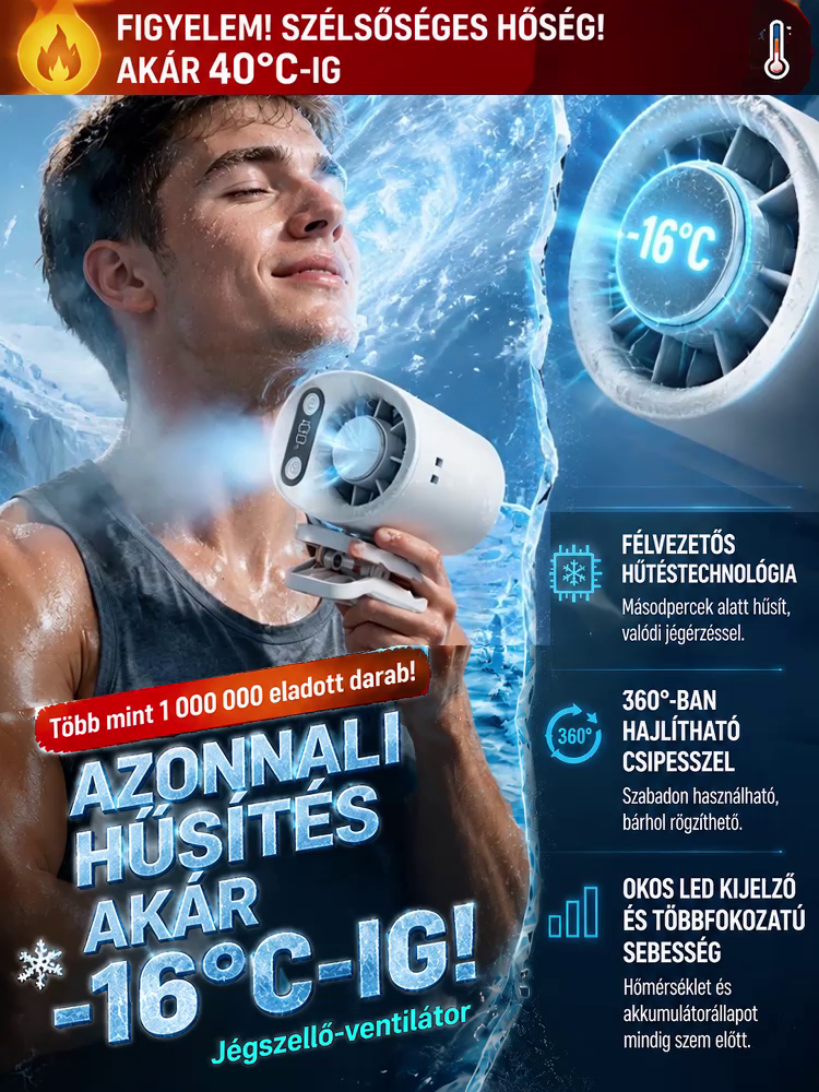 [50% Akció] Újgenerációs Félvezetős Csíptetős Ventilátor – Csendes és Erős
