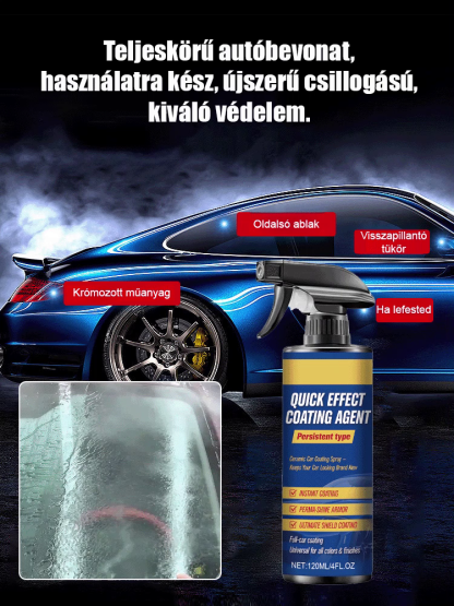 "3 az 1-ben Gyors Kerámia Bevonat és Karcjavító Spray – 3 Perces Tükörfény  "