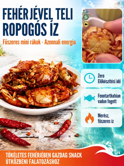 [50% Kedvezmény + 1-et fizet 2-t kap] Vadon Fogott Norvég Ropogós Rák – Magas Fehérje, Csípős Snack (Készétel)