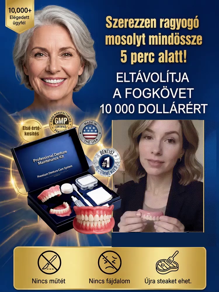 3D Bionikus Kozmetikai Fogsor - Tökéletes Mosoly és Stabil Rágás (50% OFF + Utánvét)