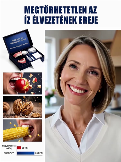 3D Bionikus Kozmetikai Fogsor - Tökéletes Mosoly és Stabil Rágás (50% OFF + Utánvét)