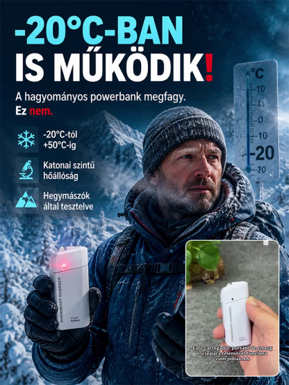 👍Kompakt Túlélő Powerbank | Hordozható Életmentő Autóba és Túrához (50% Akció)