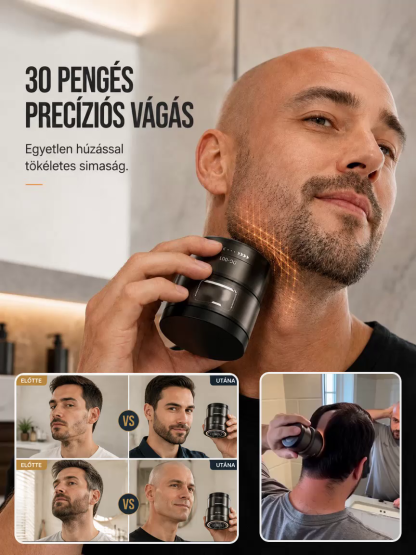 80% Akció🔥Intelligens 2-az-1-ben Férfi Borotva és Hajvágó – Vízálló, Zéró Bőrirritáció