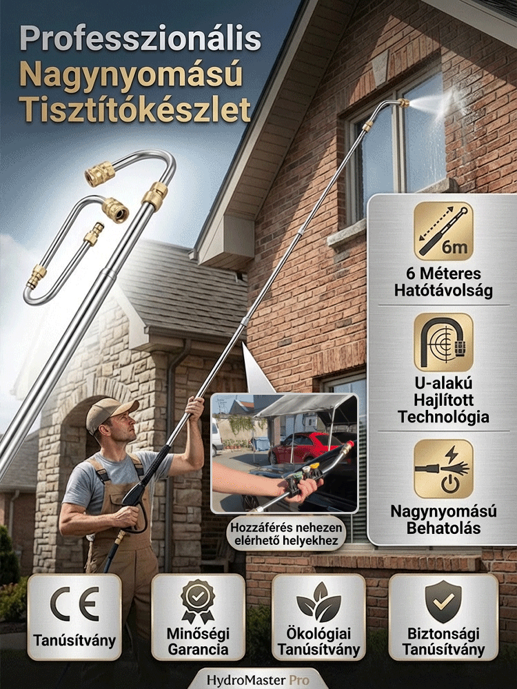 Magasnyomású rozsdamentes acéltisztító készlet
