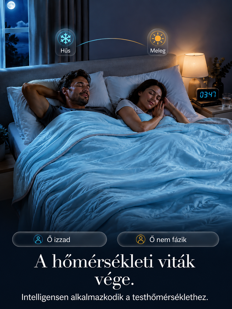 Menta Selyem Hűsítő Takaró | Nedvesszívó & Lélegző | Mély Alvás Forró Éjszakákon