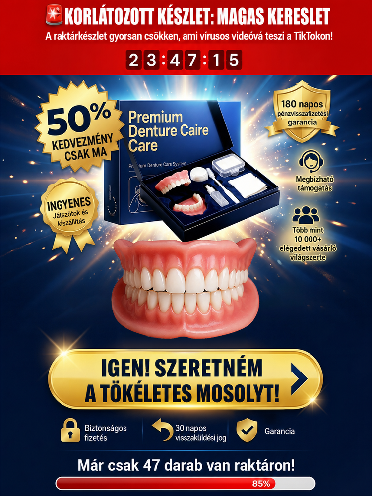 3D Bionikus Kozmetikai Fogsor - Tökéletes Mosoly és Stabil Rágás (50% OFF + Utánvét)