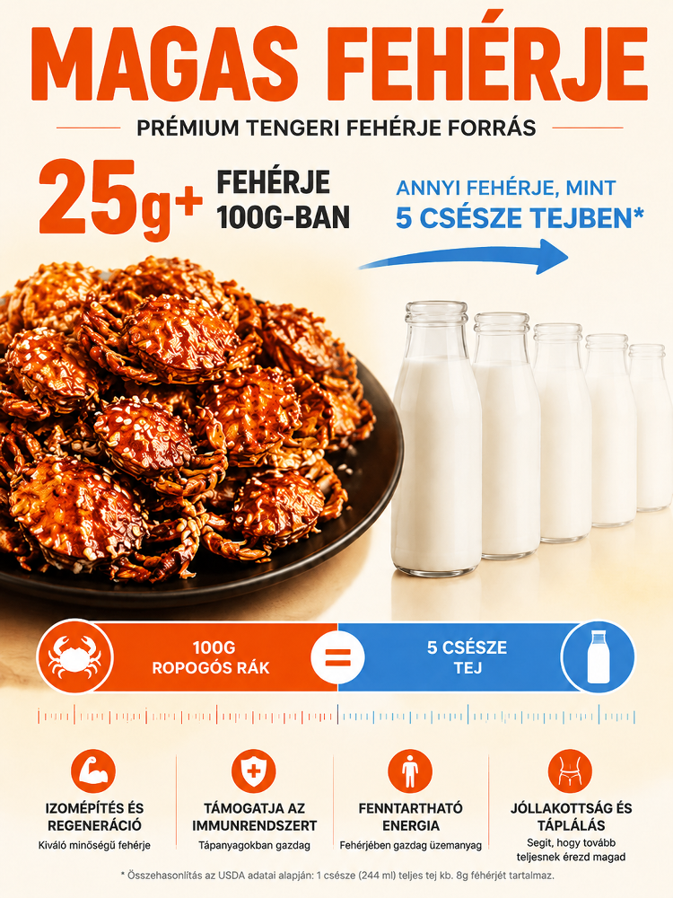 [50% Kedvezmény + 1-et fizet 2-t kap] Vadon Fogott Norvég Ropogós Rák – Magas Fehérje, Csípős Snack (Készétel)