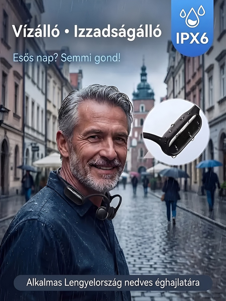 Csontvezetéses Bluetooth hallókészülék