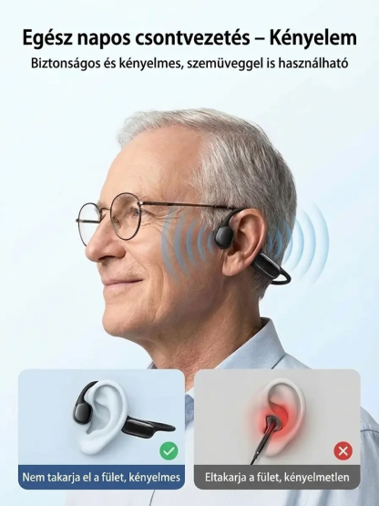 Csontvezetéses Bluetooth hallókészülék