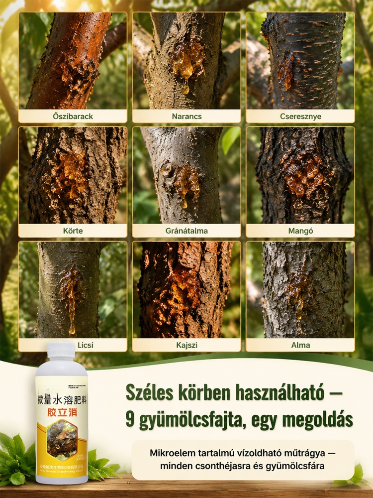 【Egy üveg megmentés】Profi Gyümölcsfa Ápoló Gél - Mézgásodás és Elhalt Kéreg Ellen (300ml)
