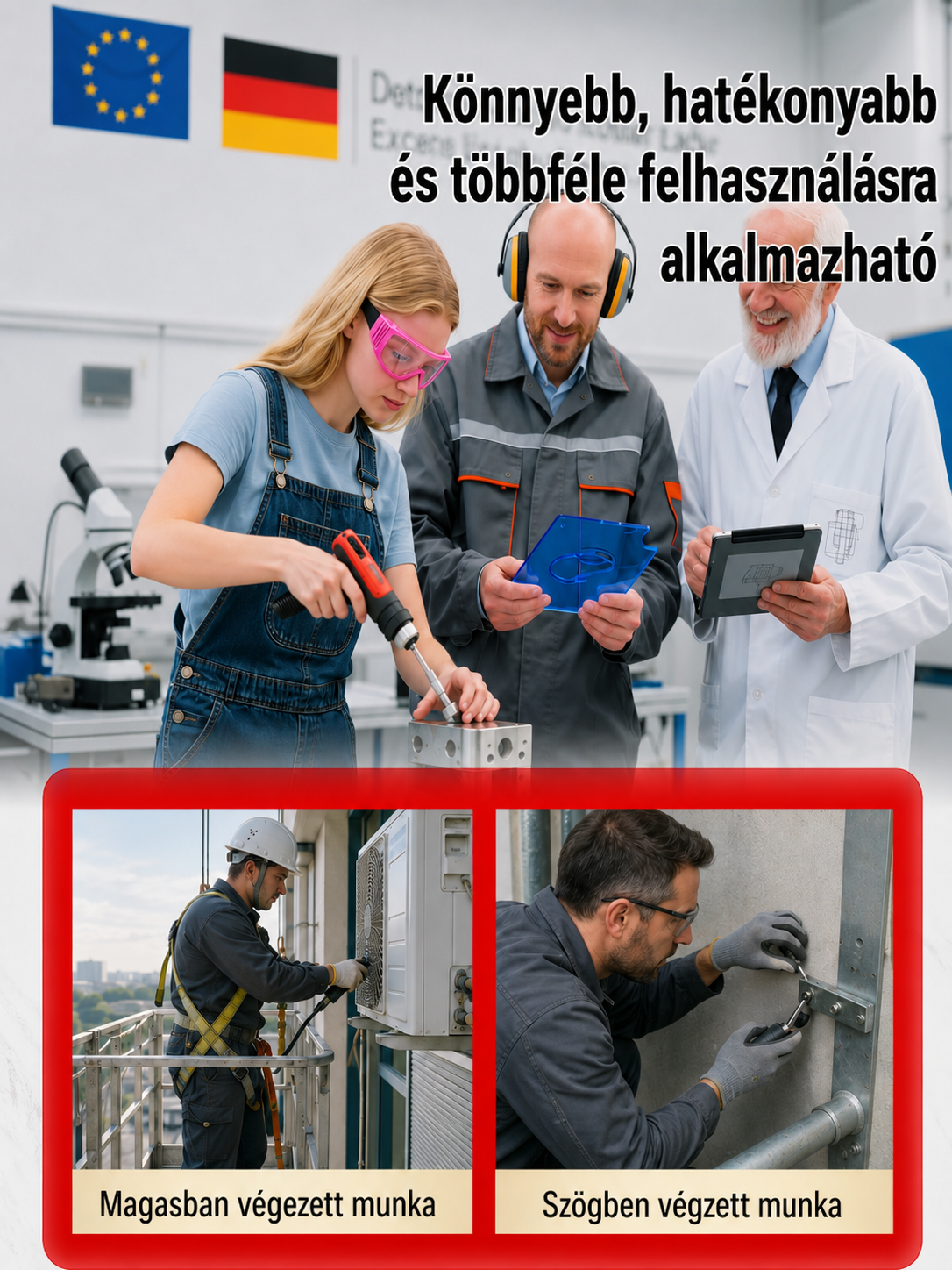 【50% AKCIÓ】Profi Egykezes Automata Forrasztópisztoly - Állítható Hőmérséklet (90-480°C)