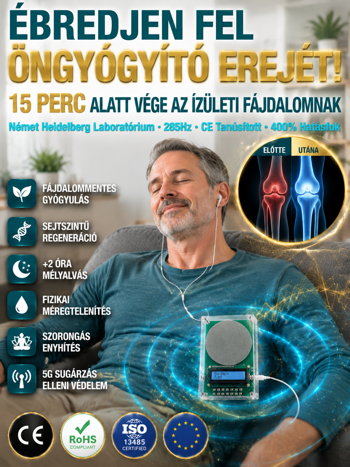 🔥Ultra-Precíz Bio-Frekvencia Generátor | Alvásjavító & Relaxációs Készülék (50% Akció)