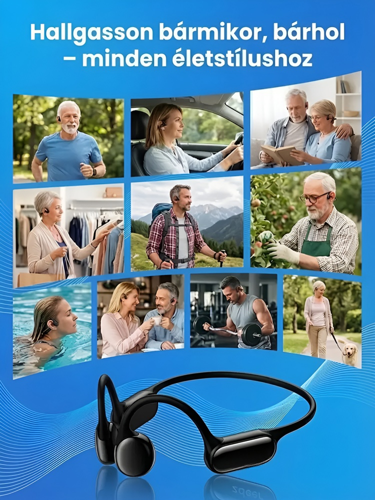 Csontvezetéses Bluetooth hallókészülék